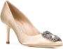 Manolo Blahnik 70 mm Hangisi pumps Beige - Thumbnail 2