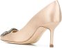 Manolo Blahnik 70 mm Hangisi pumps Beige - Thumbnail 3