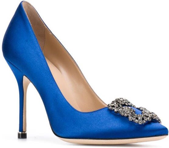 Manolo Blahnik Hangisi pumps Blauw