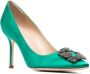 Manolo Blahnik Hangisi pumps Groen - Thumbnail 2