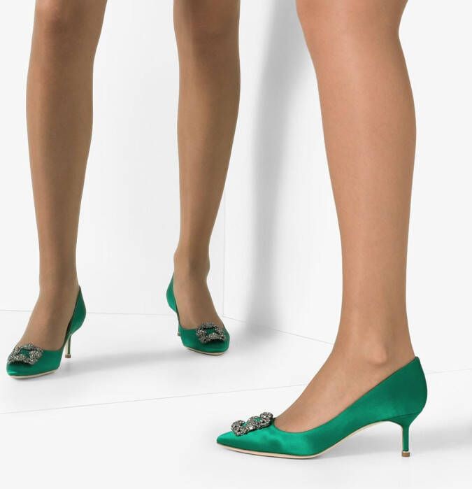 Manolo Blahnik Hangisi pumps Groen