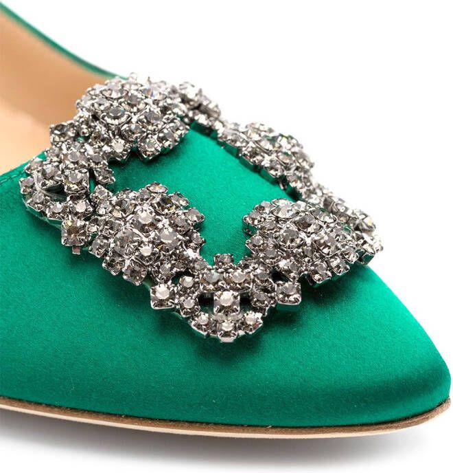 Manolo Blahnik Hangisi pumps Groen