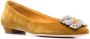 Manolo Blahnik Hangisi pumps met applicatie Bruin - Thumbnail 2