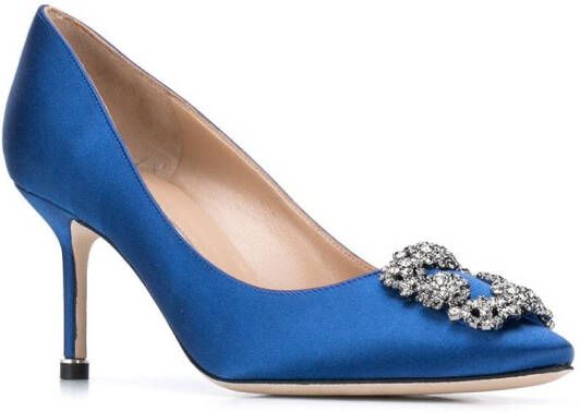 Manolo Blahnik Hangisi pumps met gesp Blauw