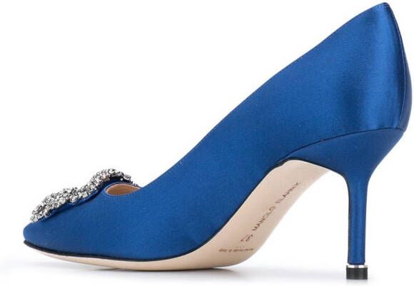 Manolo Blahnik Hangisi pumps met gesp Blauw