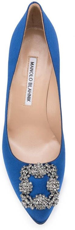 Manolo Blahnik Hangisi pumps met gesp Blauw