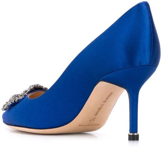 Manolo Blahnik Hangisi pumps met gesp Blauw