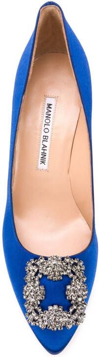 Manolo Blahnik Hangisi pumps met gesp Blauw