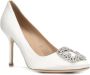 Manolo Blahnik Hangisi pumps met gesp Wit - Thumbnail 2