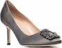 Manolo Blahnik Hangisi pumps met juwelen Grijs - Thumbnail 2