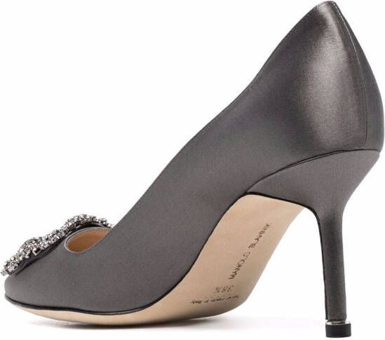 Manolo Blahnik Hangisi pumps met juwelen Grijs