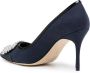 Manolo Blahnik Hangisi pumps met kristallen gesp Blauw - Thumbnail 3