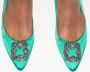 Manolo Blahnik Hangisi pumps verfraaid met broche Groen - Thumbnail 5