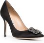 Manolo Blahnik Hangisi pumps verfraaid met kristallen Zwart - Thumbnail 2