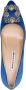 Manolo Blahnik Hangisi satijnen pumps Blauw - Thumbnail 4