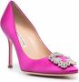 Manolo Blahnik Hangisi satijnen pumps Paars - Thumbnail 2