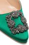 Manolo Blahnik Hangisi satijnen slingbacks Groen - Thumbnail 4