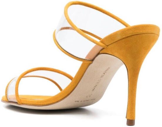 Manolo Blahnik Invymu sandalen Geel