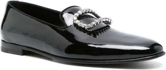 Manolo Blahnik Marty lakleren loafers Zwart