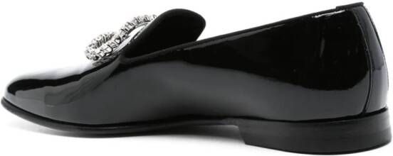 Manolo Blahnik Marty lakleren loafers Zwart