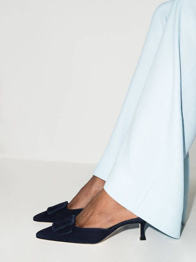 Manolo Blahnik Maysale muiltjes Blauw