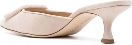 Manolo Blahnik Maysale 50 suède pumps Beige