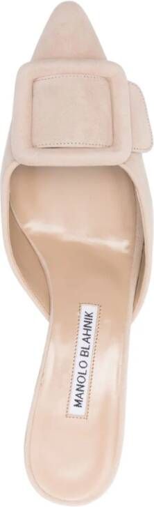 Manolo Blahnik Maysale 50 suède pumps Beige