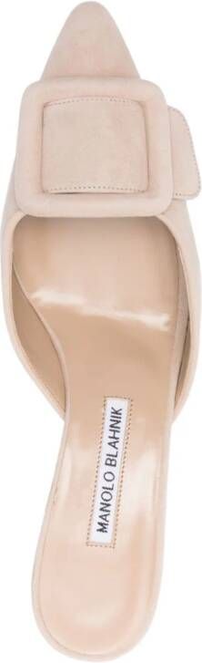 Manolo Blahnik Maysale suède pumps Beige