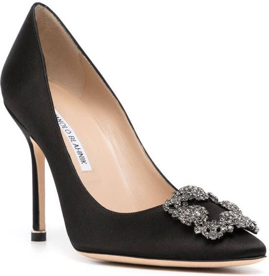Manolo Blahnik Pumps verfraaid met gesp Zwart