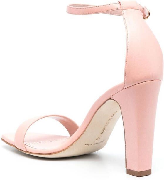 Manolo Blahnik Ressata leren sandalen Roze