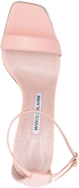 Manolo Blahnik Ressata leren sandalen Roze