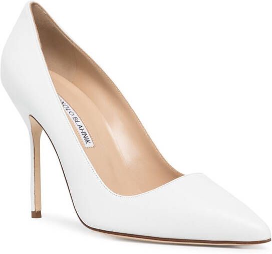 Manolo Blahnik Romy pumps met puntige neus Wit