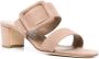 Manolo Blahnik Sandalen met grote gesp Beige - Thumbnail 2