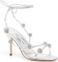 Manolo Blahnik Sandalen met kristal Zilver - Thumbnail 2