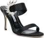 Manolo Blahnik Sandalen verfraaid met kristal Zwart - Thumbnail 2