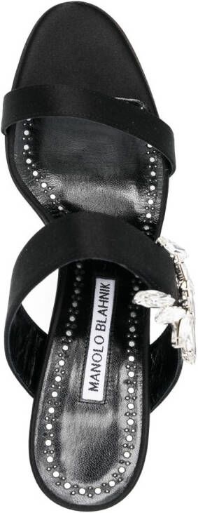 Manolo Blahnik Chivela 100mm sandalen Zwart