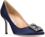 Manolo Blahnik 90 mm Hangisi pumps Blauw - Thumbnail 2