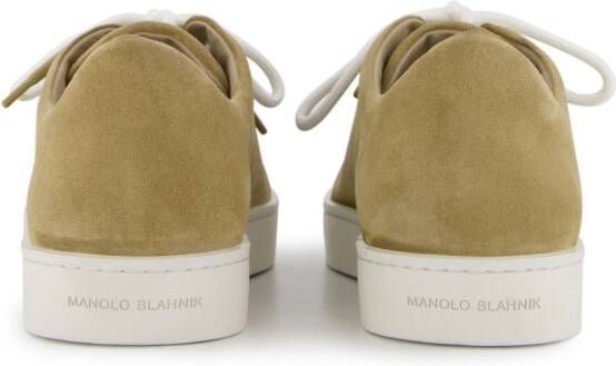 Manolo Blahnik Semanado suède sneakers Beige