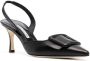 Manolo Blahnik Slingback pumps met gespdetail Zwart - Thumbnail 2