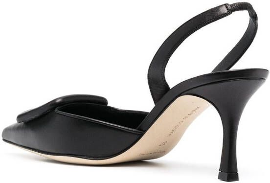 Manolo Blahnik Slingback pumps met gespdetail Zwart