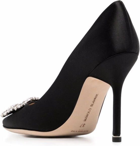 Manolo Blahnik Stiletto pumps met gespdetail Zwart