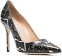 Manolo Blahnik Stiletto pumps met slangenhuid-effect Bruin - Thumbnail 2