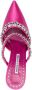 Manolo Blahnik Vedadamu 80mm crystal-embellished mules Roze - Thumbnail 4