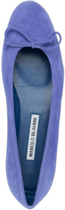 Manolo Blahnik Veralli ballerina's Blauw