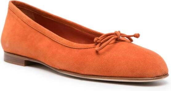 Manolo Blahnik Veralli ballerina's Oranje