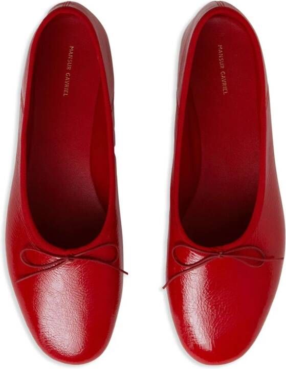 Mansur Gavriel Dream leren ballerina's Rood