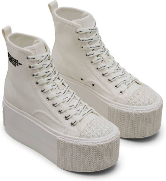 Marc Jacobs Katoenen sneakers met logo-reliëf Wit