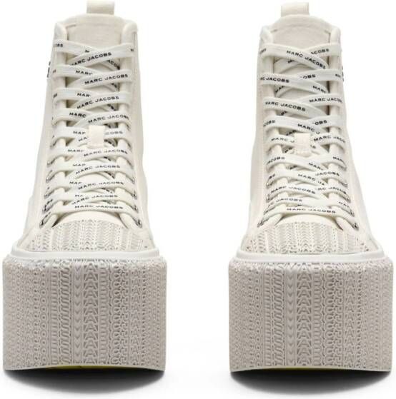 Marc Jacobs Katoenen sneakers met logo-reliëf Wit
