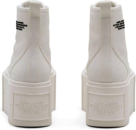 Marc Jacobs Katoenen sneakers met logo-reliëf Wit