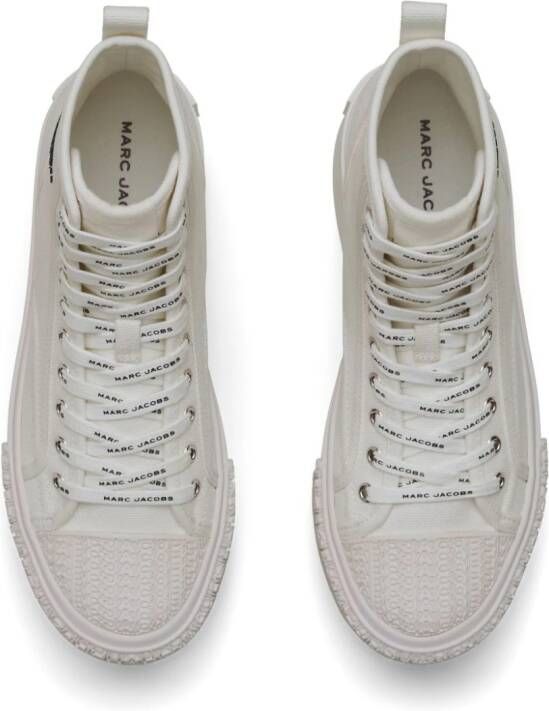 Marc Jacobs Katoenen sneakers met logo-reliëf Wit